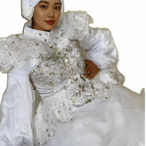 Kleid  Schnee weiss – Bild 3