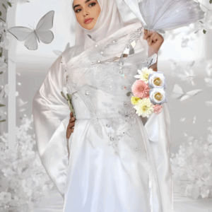 Kleid Schnee Weiss Schmetterling – Bild 3