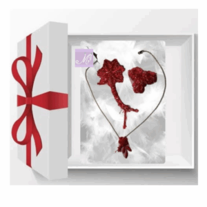 28.❤️ Erblühe in Rot: Ihr 2-teiliges Statement-Schmuckset