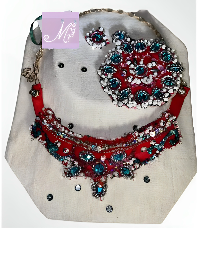 Schmuckset (Halskette, Ohrringe) – Bild 2