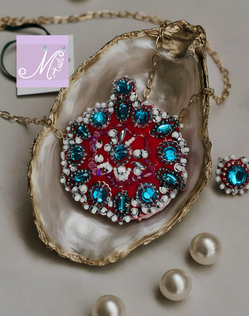 Schmuckset (Halskette, Ohrringe) – Bild 3