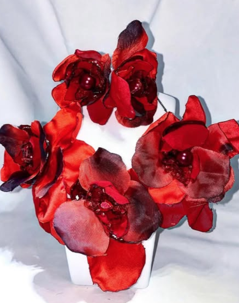 23. Rote Blume,* Set: 2-teiliges Schmuckset – Bild 4