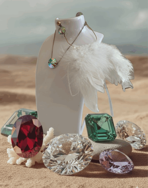 Engel Kristallschmuckset – . Elegant. Beschützend.