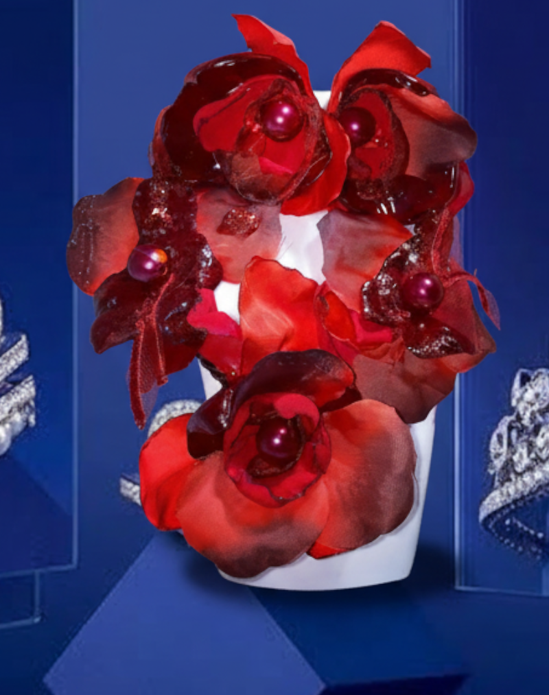 23. Rote Blume,* Set: 2-teiliges Schmuckset – Bild 3