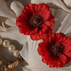 16.Halsbänder Elegant Rote Blume