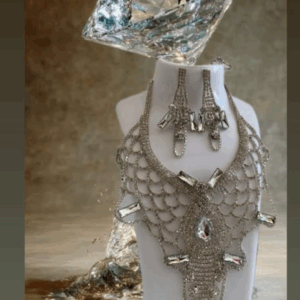 * 3-teiliges Set: Elegants Halskette + Ohrringe – Bild 3