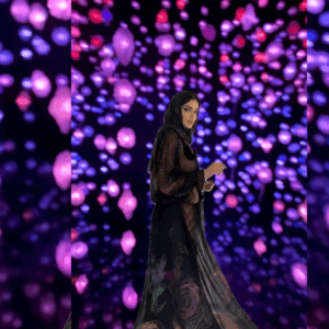 32.Abendkleid/Partykleid/ (Elegant, Fließend, Funkelnd)Glitzerndes Blumenmuste