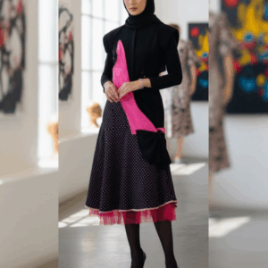 39.✨ Entdecken Sie Ihre Stärke: Das Statement-Kleid in Schwarz-Pink