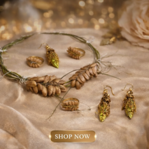 41.Dieses 4-teilige Kristallschmuckset  verbindet natürlich