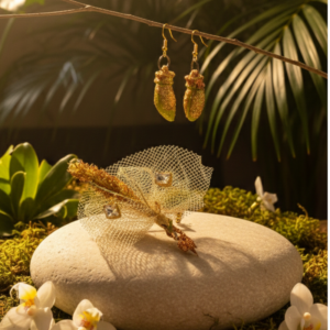 40.Dieses 4-teilige Kristallschmuckset verbindet natürliche, Elegantem Design